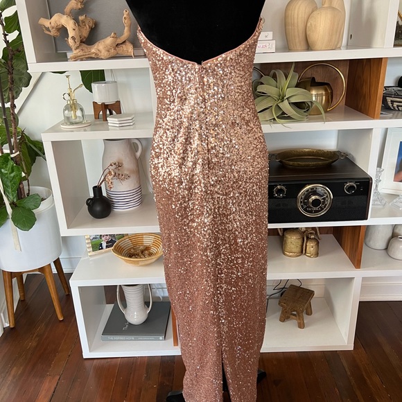 Rose gold sequin dress in size medium - Picture 8 of 11